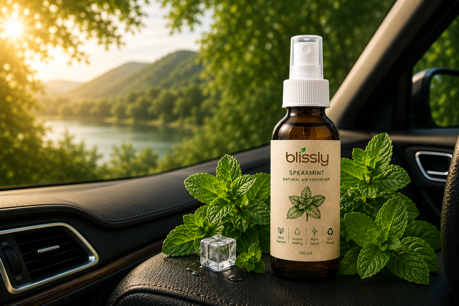 Blissly Spearmint 100ml spray bottle